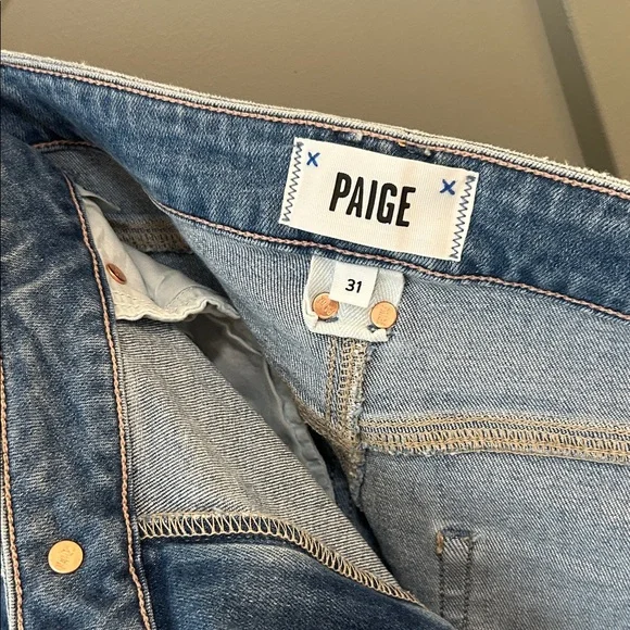 PAIGE Light Blue Denim Jeans HIGH RISE CINDY Size 31 New! - Picture 5 of 6